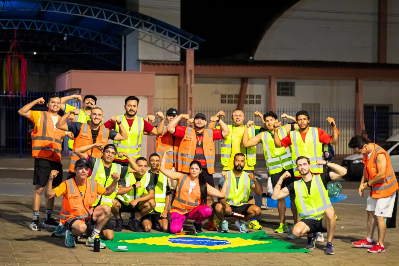 Equipe de staff e batedores