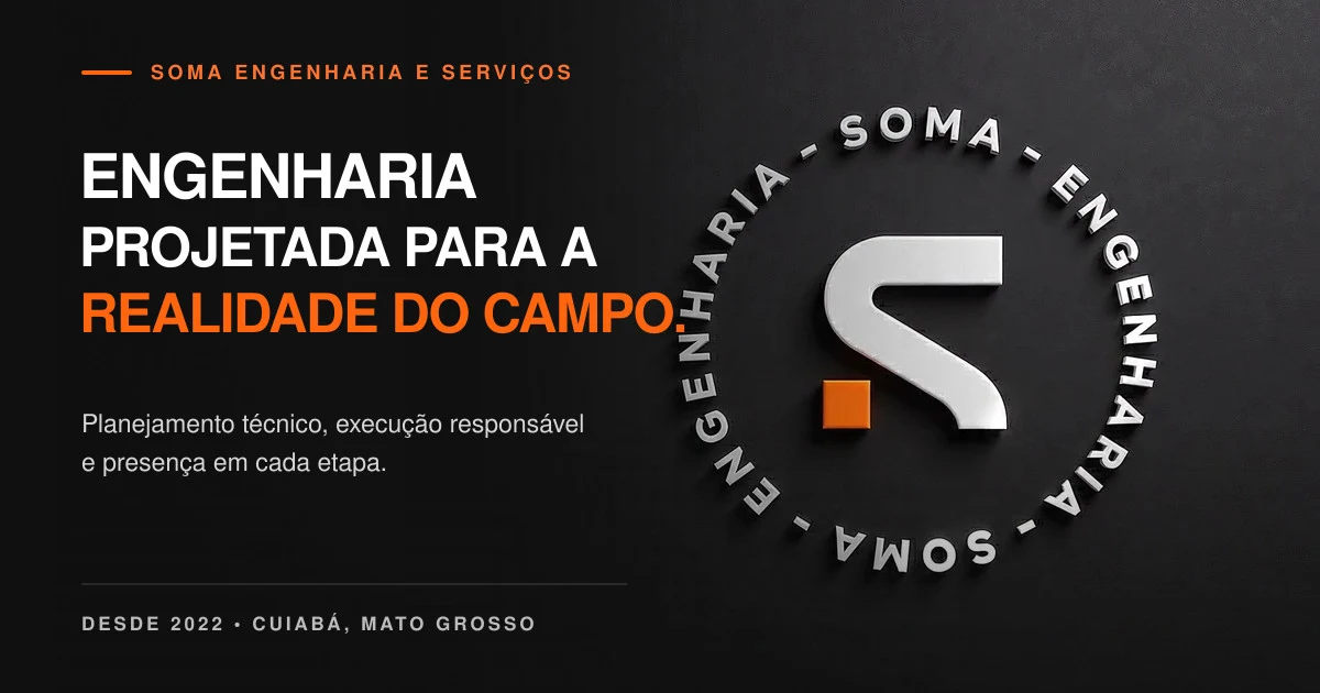 Página inicial do site SOMA Engenharia